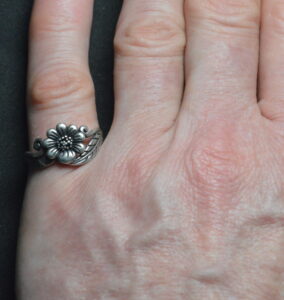 Sterling Silver .925 Fine Women's Flower Ring