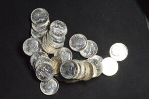 Beautiful Untouched Roll of BU Roosevelt Silver Dimes!
