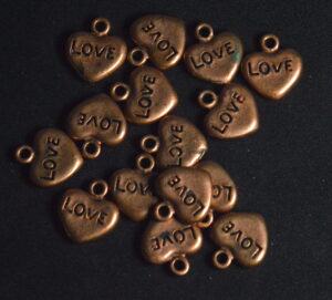 Qty 1 Copper Love Heart