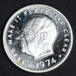 Tricky Dicky Nixon .999 Fine 1 Ounce Silver Round
