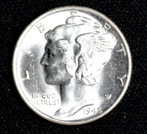 Gorgeous Lustrous 1945-S Mercury Dime
