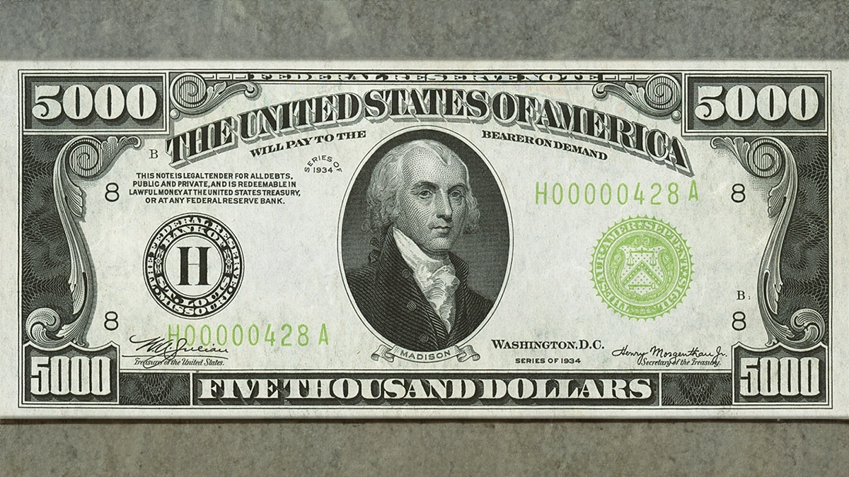 Heritage FUN Currency Auction Features Federal Reserve Note Proof Archive