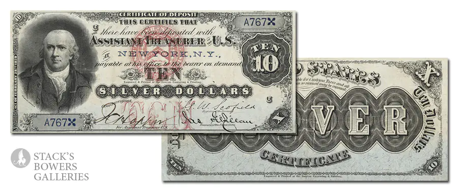 Rare “Triple Signature” $10 Silver Certificate Offered in March 2025 Stack’s Bowers Sale