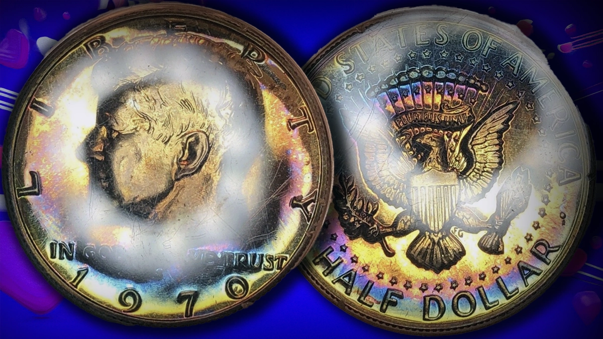 1970-S Kennedy Half Dollar Proof With Monster Toning Sells for Big Bucks on eBay