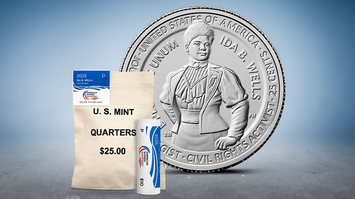 2025 American Women Quarters Rolls and Bags Honoring Ida B. Wells on Sale February 4