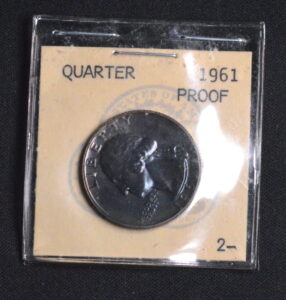 1961 Blueberry Blue Silver Proof Washington Quarter Liberty Coin Pedigree