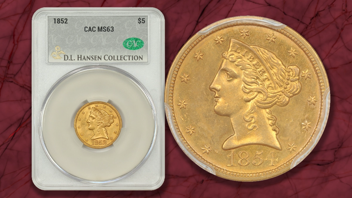 Hansen Collection Liberty Head Half Eagles in DLRC Red Carpet Rarities Auction