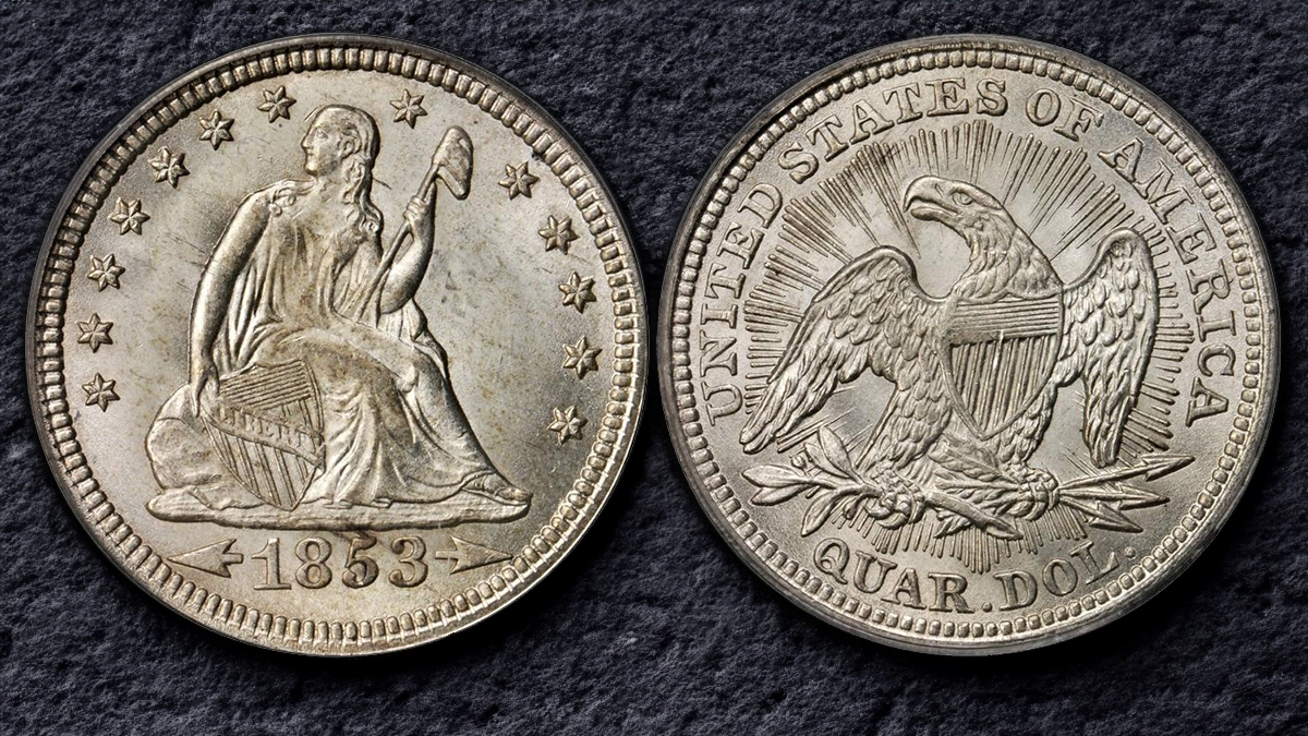 Liberty Seated Quarter, Arrows and Rays (1853) | CoinWeek