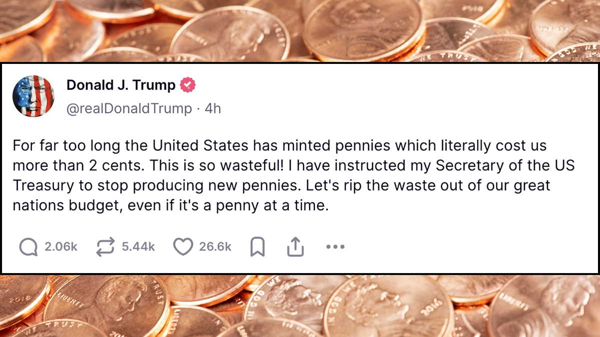 President Trump Orders Treasury to Suspend Penny Coinage