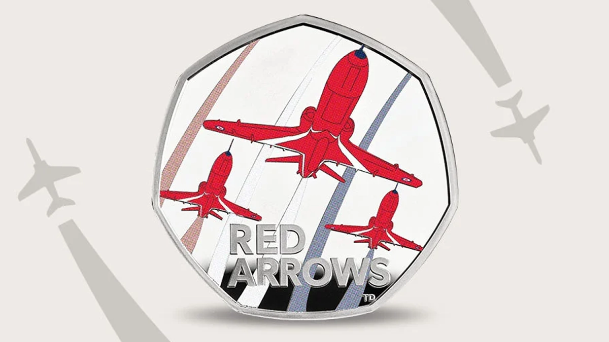 Royal Mint Commemorates Red Arrows on New 50p Coin