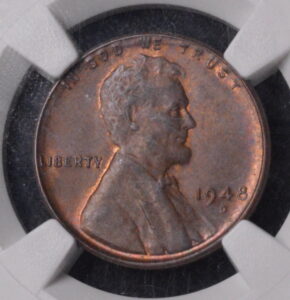 1948-D Lincoln Wheat Cent NGC MS62 BN Brown Nice Glow.