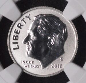 2018-S Roosevelt Dime Reverse Proof Silver Dime NGC PF70!!