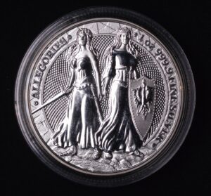 2022 Allegories Italia (Italy) Germania 5 Mark 1 Troy Ounce .9999 PURE Silver Fine Silver Round
