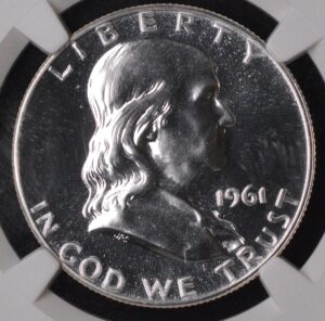 1961 Franklin Half Dollar Proof Silver Half Dollar 50c NGC PF68 High Grade!!!