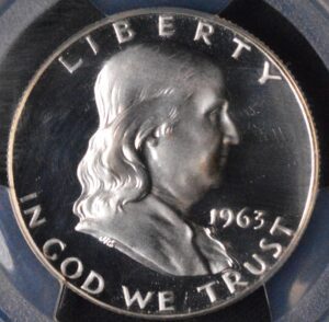 1963 Franklin Half Dollar PCGS PR67CAM Flashy Frosty Cameos, Look!