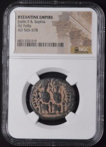 Byzantine Empire Justin II & Sophia NGC Ancients Genuine