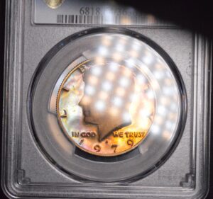 1979-S Kennedy Monster Toned Orange Hue Half Dollar PCGS PR64