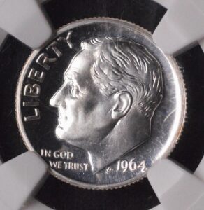 1964 Roosevelt Dime NGC PF68 Pointed 9 Amazing Silver Find! Rare Variety!