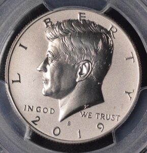 2019-S Kennedy Half Dollar Enhanced Reverse Proof PCGS PR70 First Day Issue (Flown from Space!)