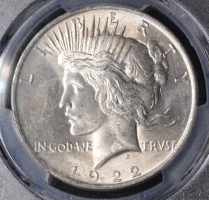1922 Peace Dollar PCGS MS63 Blast White Great MS63 Example!!