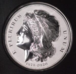 *RARE* 2020 ULTRA HIGH RELIEF AMAZING PIECE - 2 OUNCE .999 PURE SILVER MORGAN'S EAGLE SMITHSONIAN NGC REVERSE PROOF PF70!!