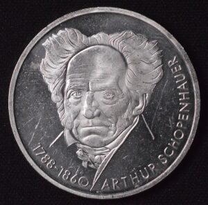 1988 Germany 10 Mark Silver Coin - Arthur Schopenhauer