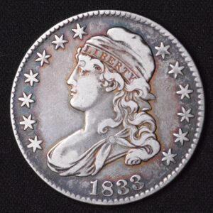 1833 Caped Bust Half Dollar Amazing Rainbow Tone in the Devices