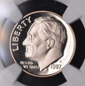 1987-S Roosevelt Dime NGC PR69 ULTRA CAMEO!