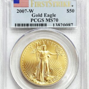 2007-W Gold United States American Eagle $50 PCGS MS70