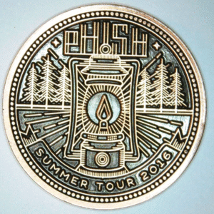 PHISH - 2016 Summer Tour Coin - 7/1-3 - SPAC, Saratoga Springs, NY - LE #698/925