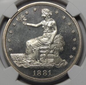 JAY'S ALL STAR TOP HIT: 1881 NGC PF 67 ULTRA CAMEO TRADE DOLLAR