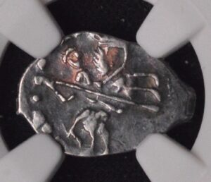 RUSSIA. Ivan IV "The Terrible", 1533-1584. Silver Kopek, Novgorod mint, NGC AU50