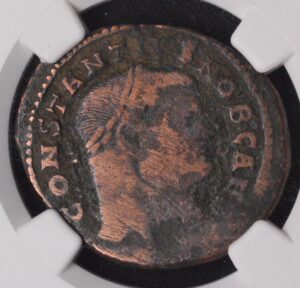 Copper Constantius I Chlorus, AD 305-306. Æ Follis, NGC Certified