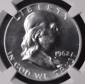 1962 Franklin Half Dollar NGC PF68 Beautiful Grade Perfect Surfaces - A Rare Gem!!