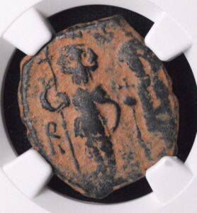 Byzantine Heraclius + Her Constantine Follis NGC Ancients