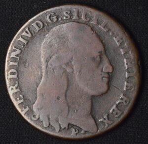 1797 Italian States Naples 8 Tornesi Fedinando IV Beautiful Condition Amazing History (Casanova, Giacomo Period)