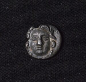 Athena Gorgoneon Hair AU Obol Silver Greek Coin Very Rare in Grade!