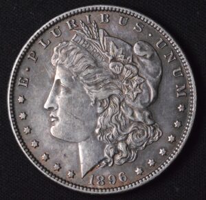 1896-P Morgan Dollar Beautiful Devices Great Grey Look XF or BETTER!