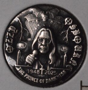 Rare Custom Made Ozzy Osborne Hobo Silver Nickel!