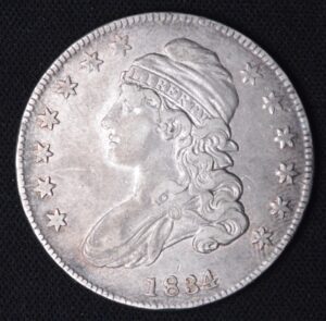 1834 Capped Bust Half Dollar Totally Original Skin Grey Skin Beautiful AU!
