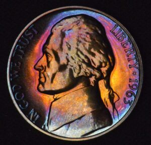MONSTER SUNSET BLVD COLORS 1963 Jefferson Proof Nickel!