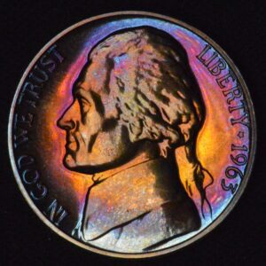 MONSTER SUNSET BLVD COLORS 1963 Jefferson Proof Nickel!