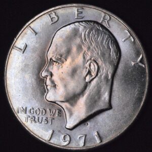 1971-D Eisenhower "Ike" Blue Cobalt Dollar (Beautiful Natural Blues)