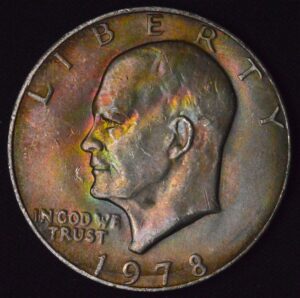 1978 Eisenhower "Ike" Dollar Monster Album Rainbow Toning!