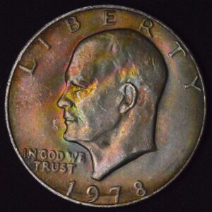 1978 Eisenhower "Ike" Dollar Monster Album Rainbow Toning!