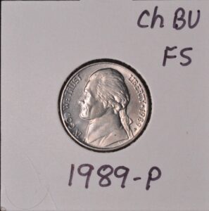 1989 Jefferson Nickel Beautiful Full Steps BU