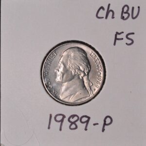 1989 Jefferson Nickel Beautiful Full Steps BU