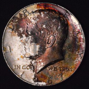 1967 Silver Kennedy Half Dollar "Brown Moca"