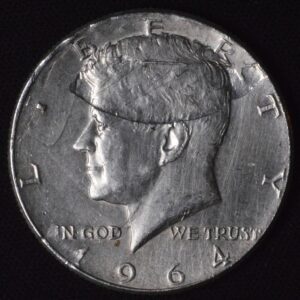 1964 Kennedy Half Dollar Error Enormous Strike Through!