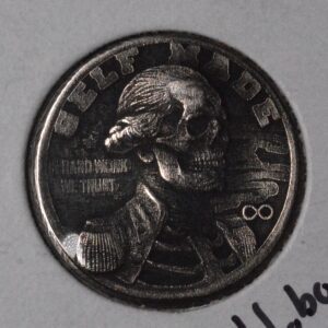 Jefferson Silver Hobo War Nickel Skull of Jefferson!